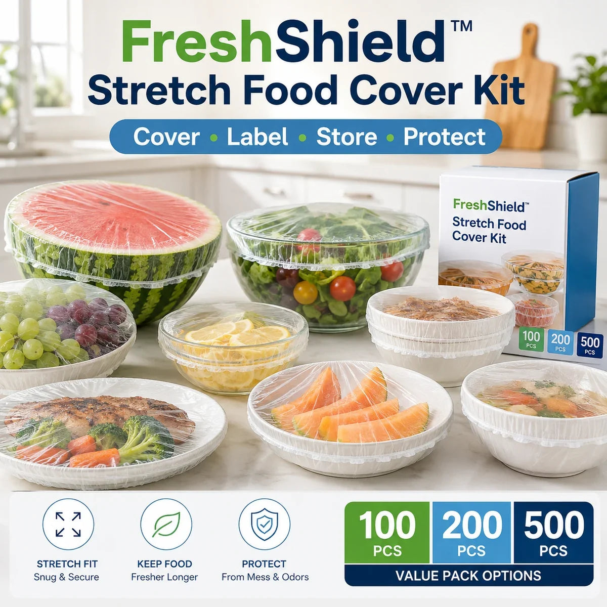FreshShield™ Stretch Food Cover Kit