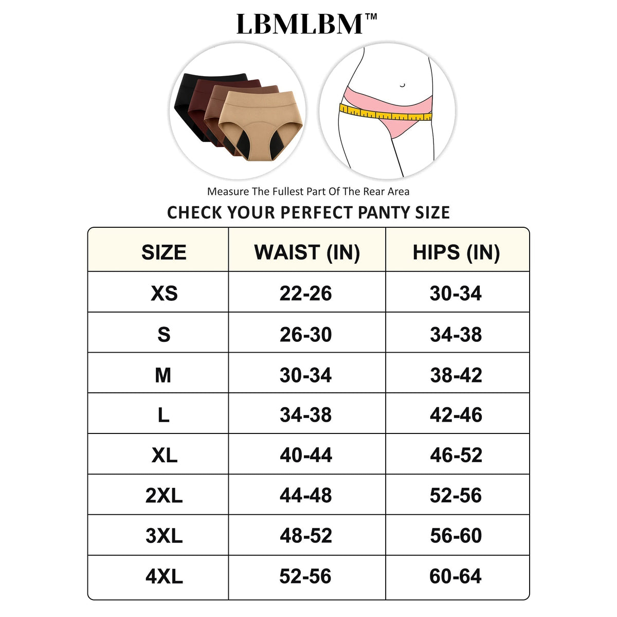 💖Last Day 50% OFF|LBMLBM™  100% Leak-Proof Underwear 4-pack🌸